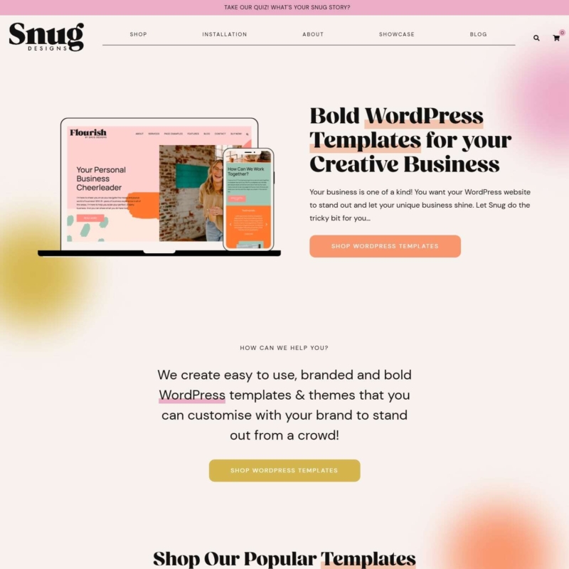 WordPress Website Development: Snug Designs